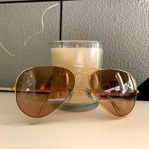 Gold Ray ban aviators!!